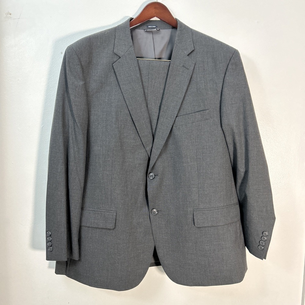 Saddlebred Men Suit Gray Motion Stretch Jacket 50R Pant 40/29  3897‎